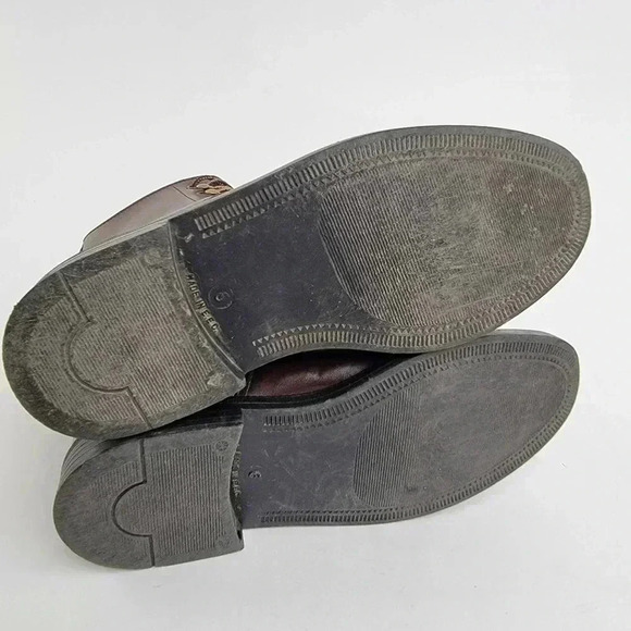 Vintage 90s Brown Leather Capped Toe Cottage Boots - 6 - Picture 4 of 11